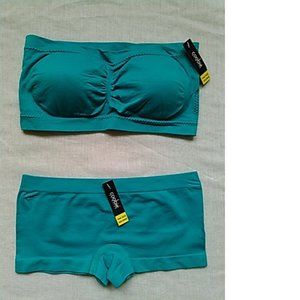Coobie 2-Piece Bandeau Bra and Boyshort Panty Set